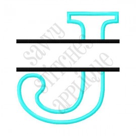 Split Alpha Applique - J