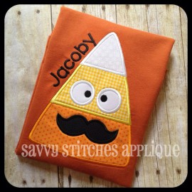 Candy Corn Mustache