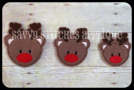 Reindeer Head Feltie